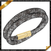 2015 moda bracelete pulseira, pulseiras magnéticas, metal malha pulseira com cristal (fb0125)